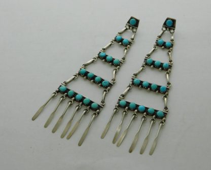 Zuni Turquoise Chandelier Earrings