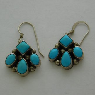 Running Bear Kingman Turquoise Earrings