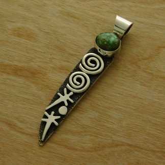 Alex Sanchez Navajo Sonoran Gold Turquoise Pendant