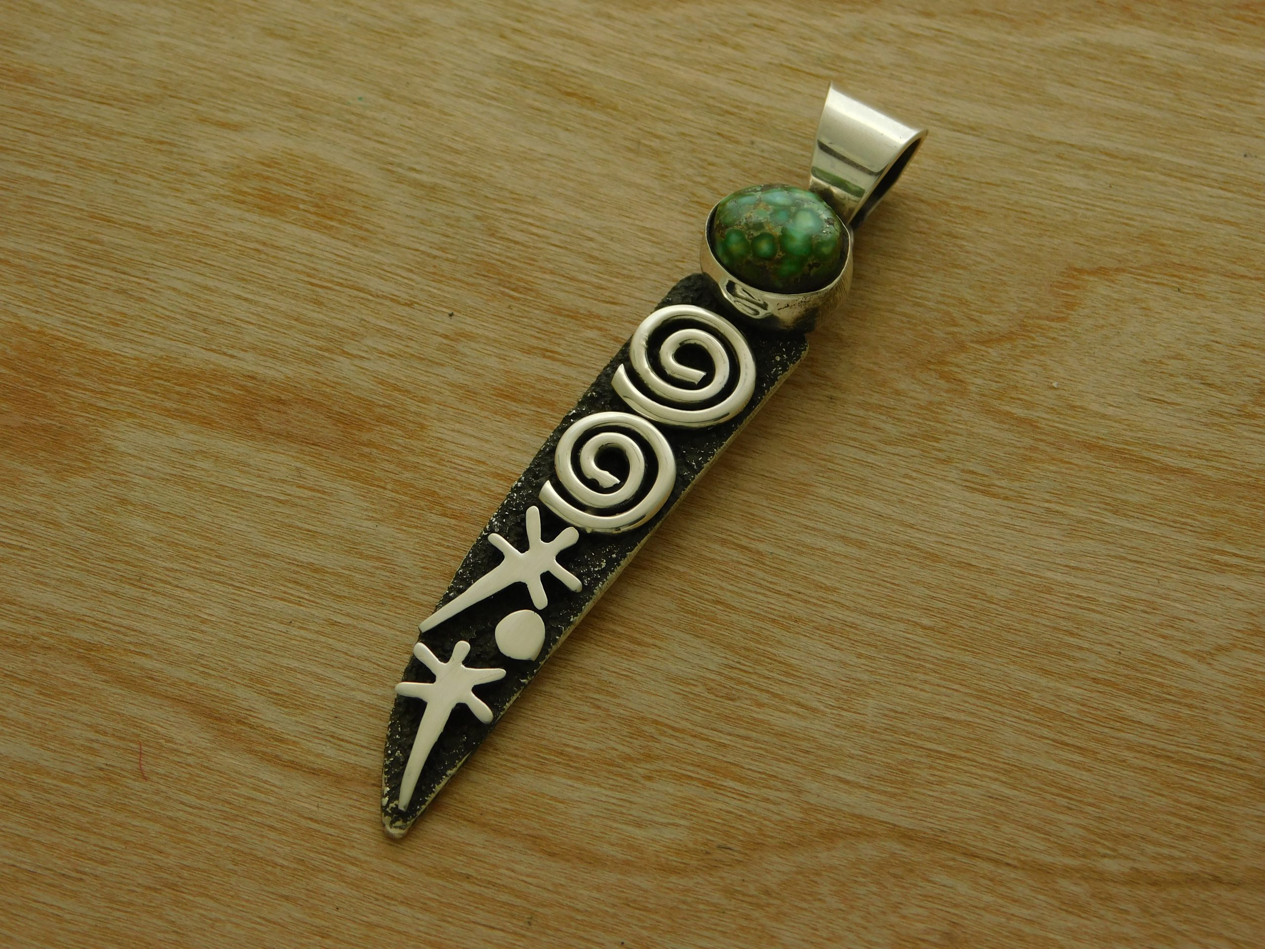 Alex Sanchez Navajo Sonoran Gold Turquoise Pendant