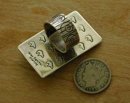 Rear Alex Sanchez Navajo Petroglyph Ring