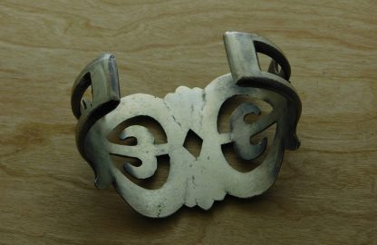 Rear View E.S. Mitchell Sandcast Silver Bracelet