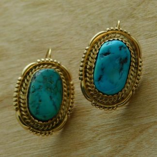 Mark Yazzie Navajo 14K Earrings