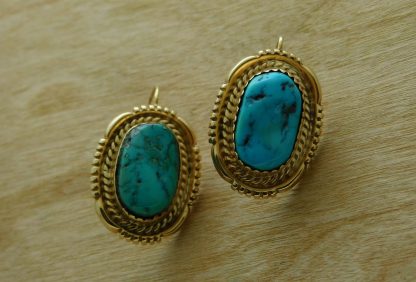 Mark Yazzie Navajo 14K Earrings