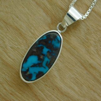 Bisbee Turquoise Pendant Double Vein