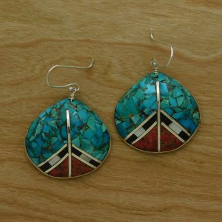 Mary Coriz & John Aguilar Santo Domingo Peace Sign Earrings