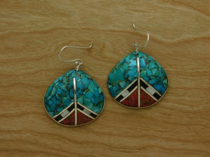 Mary Coriz & John Aguilar Santo Domingo Peace Sign Earrings