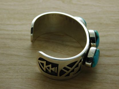 Side Timmy Yazzie Navajo 3-Stone Bracelet