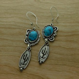 Quinton Antone Tohono O'odham Cactus Earrings