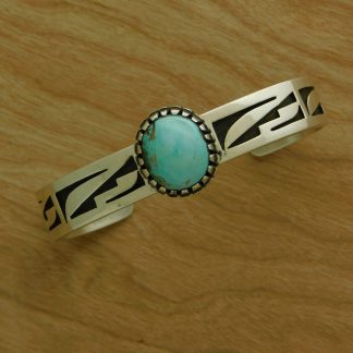 Timmy Yazzie Pilot Mountain Turquoise Cuff