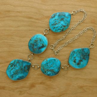 Albert Francisco Navajo Kingman Turquoise Necklace