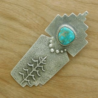 Cordell Pajarito Kewa Turquoise Pendant