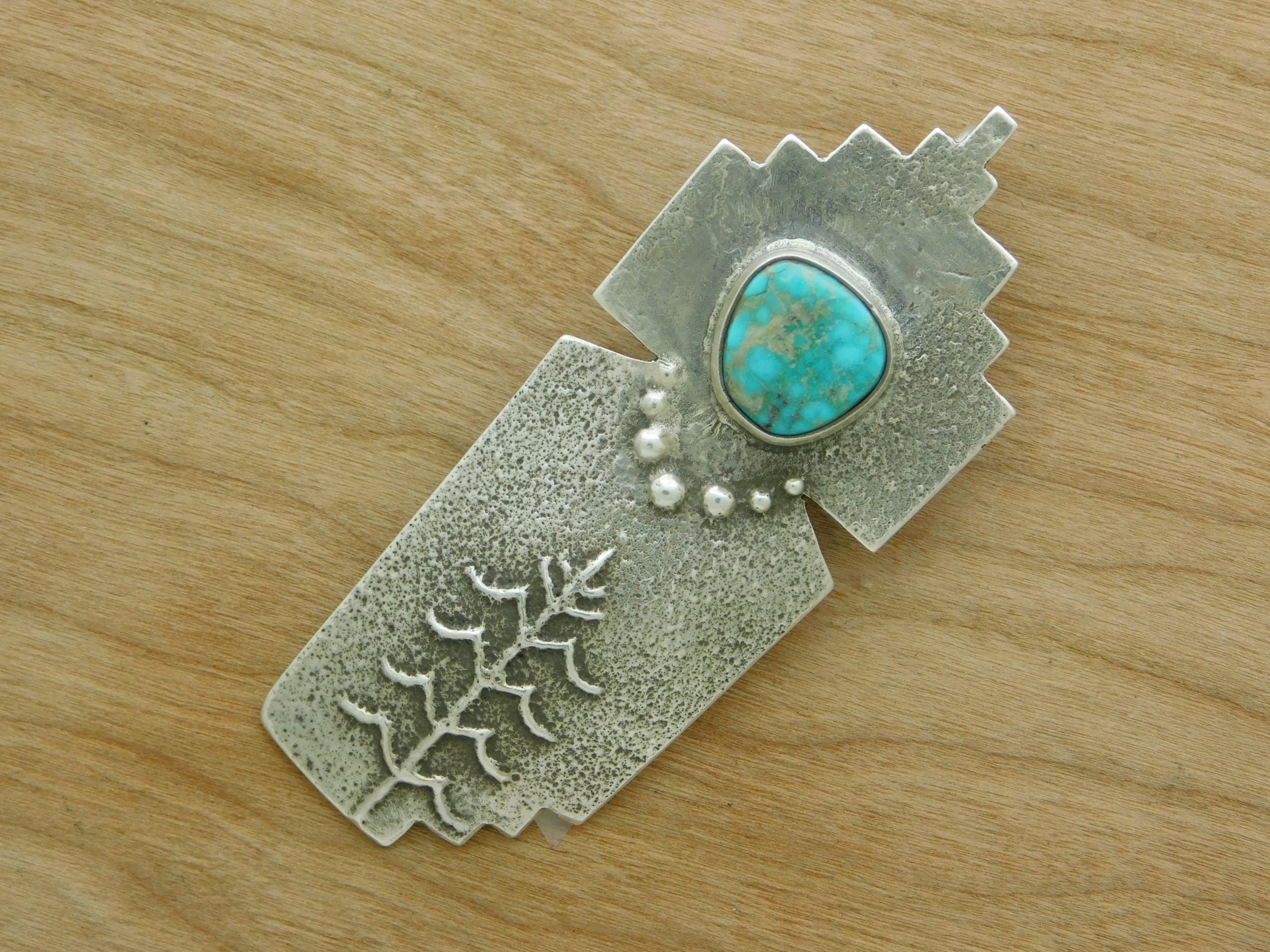 Cordell Pajarito Kewa Turquoise Pendant