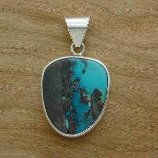 Bisbee Turquoise Teardrop Pendant
