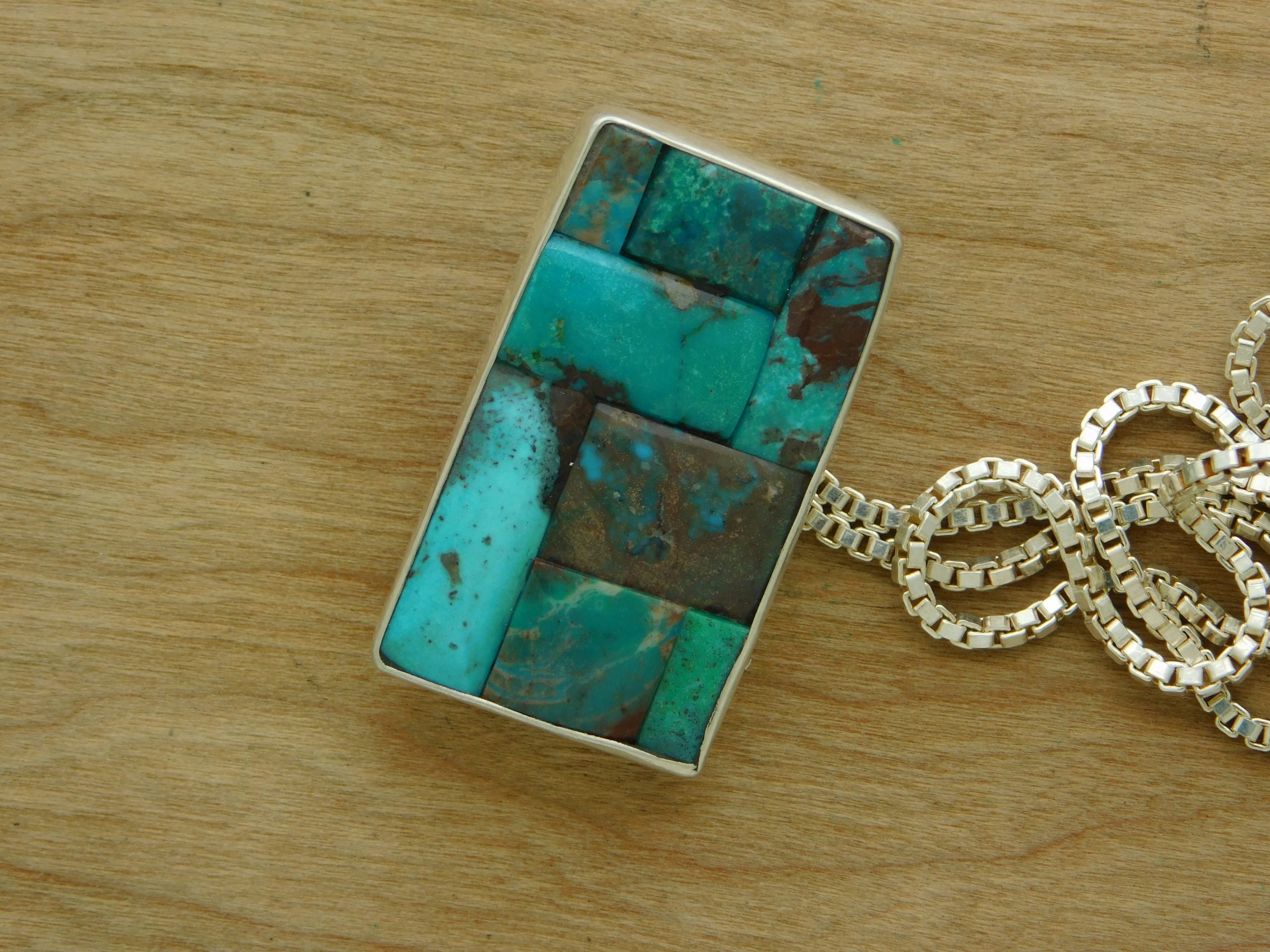 Bisbee Turquoise Cobblestone Pendant