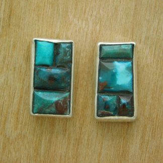 Bisbee Turquoise Cobblestone Earrings