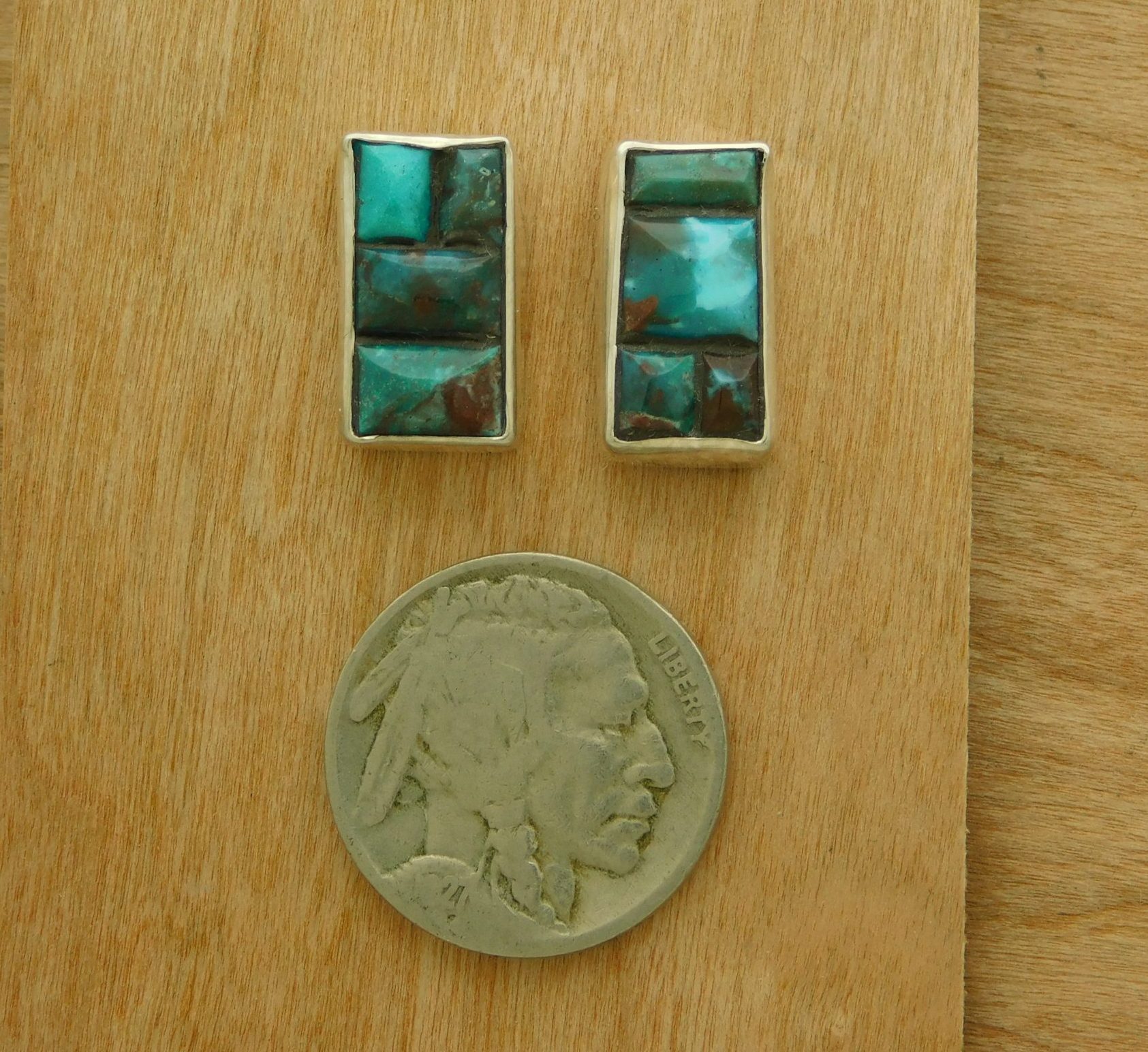 Bisbee Turquoise Cobblestone Earrings