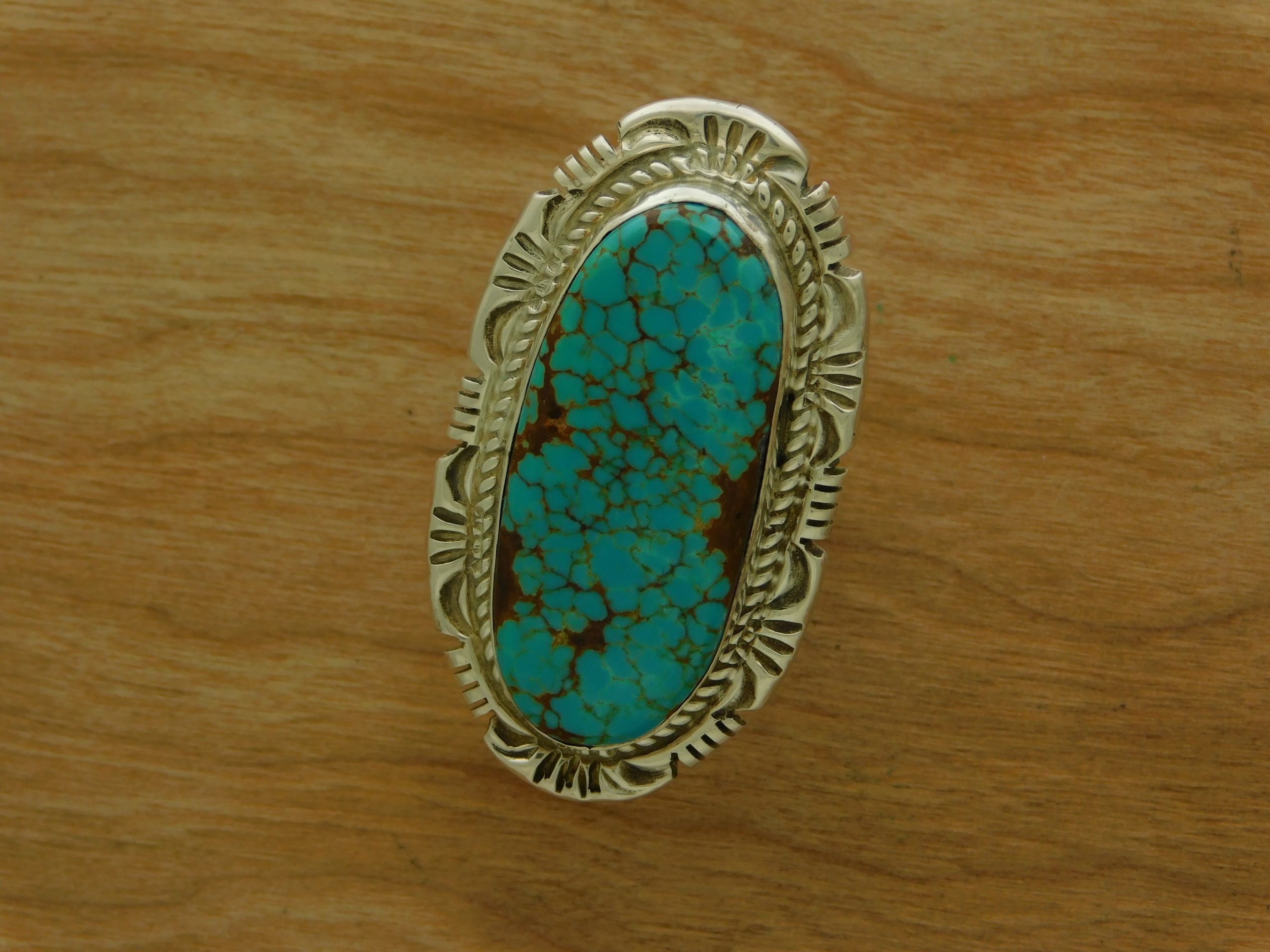 Robert Shakey Navajo # 8 Turquoise Ring