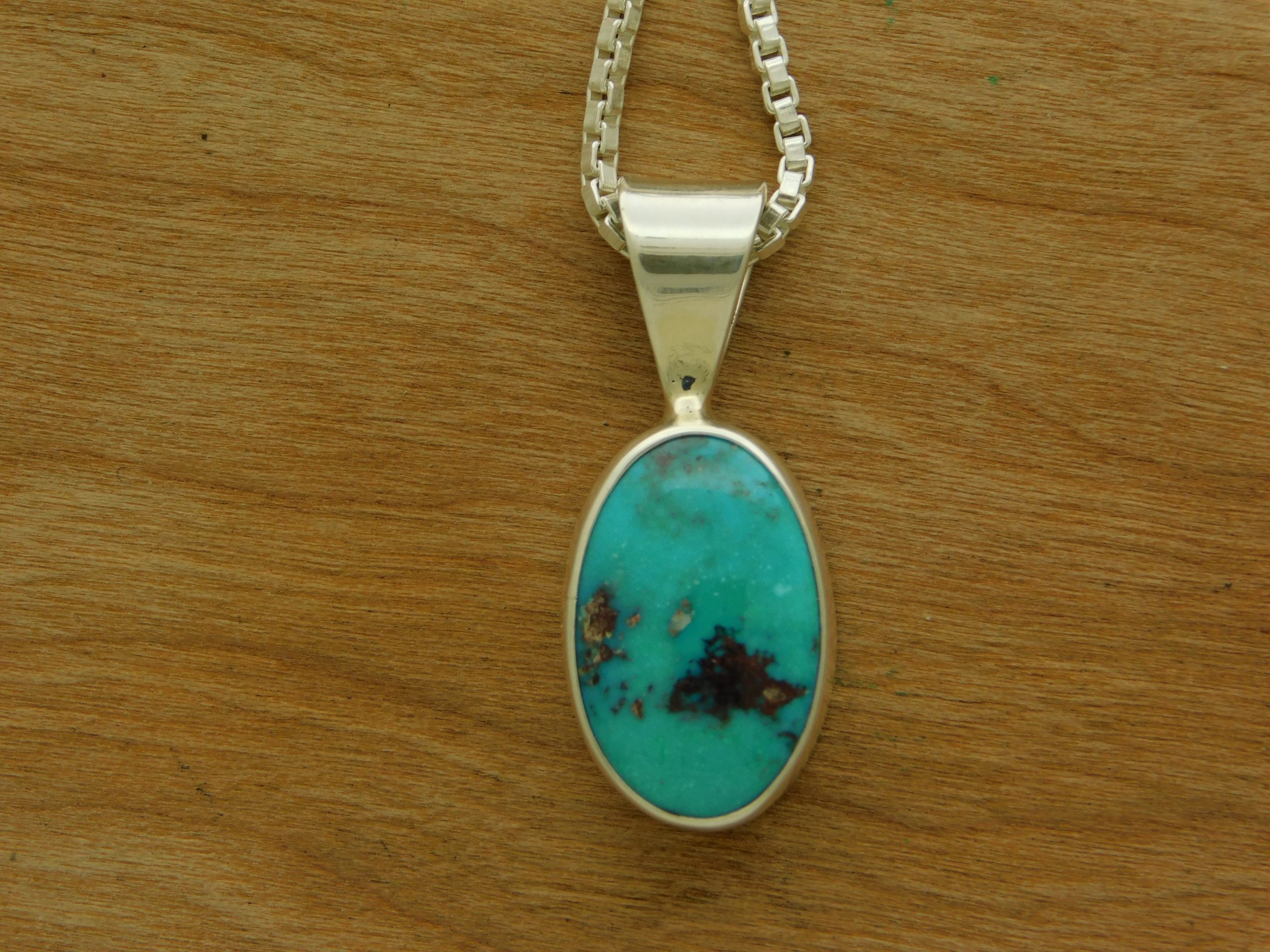 Bisbee Turquoise Oval Pendant