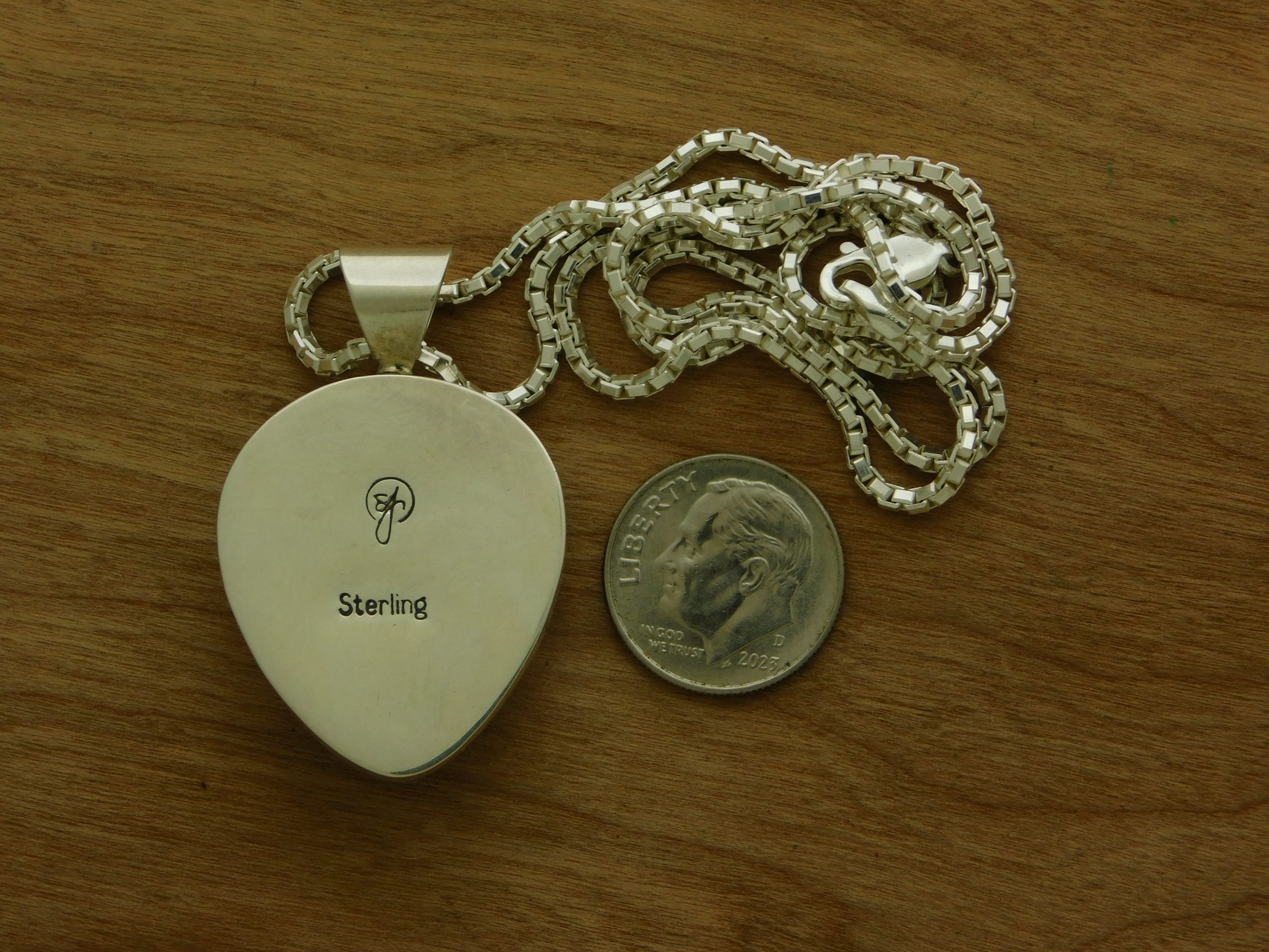 Rear Royston Turquoise Teardrop Pendant