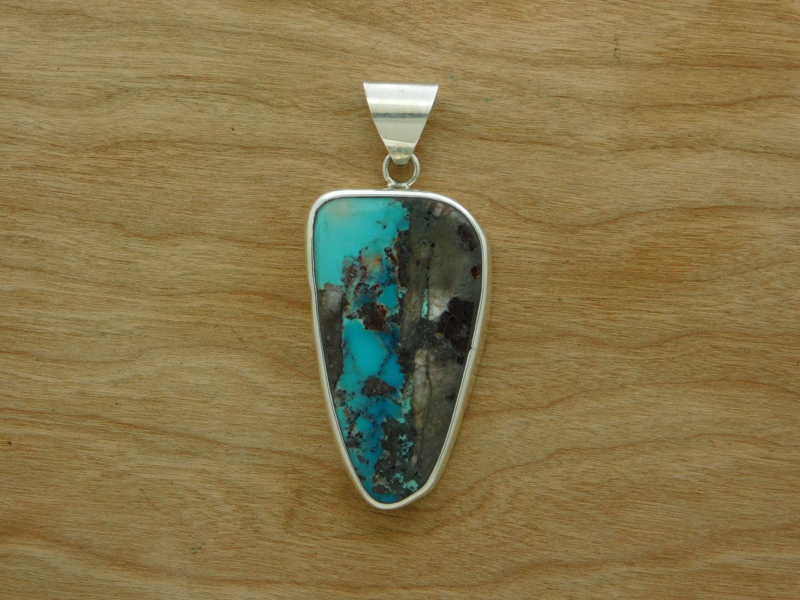 Triangle Bisbee Turquoise Pendant
