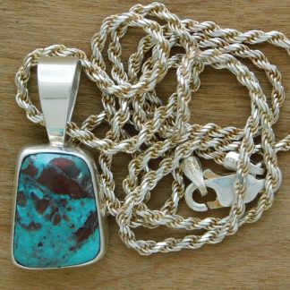 Bisbee Turquoise Trapezoid Pendant