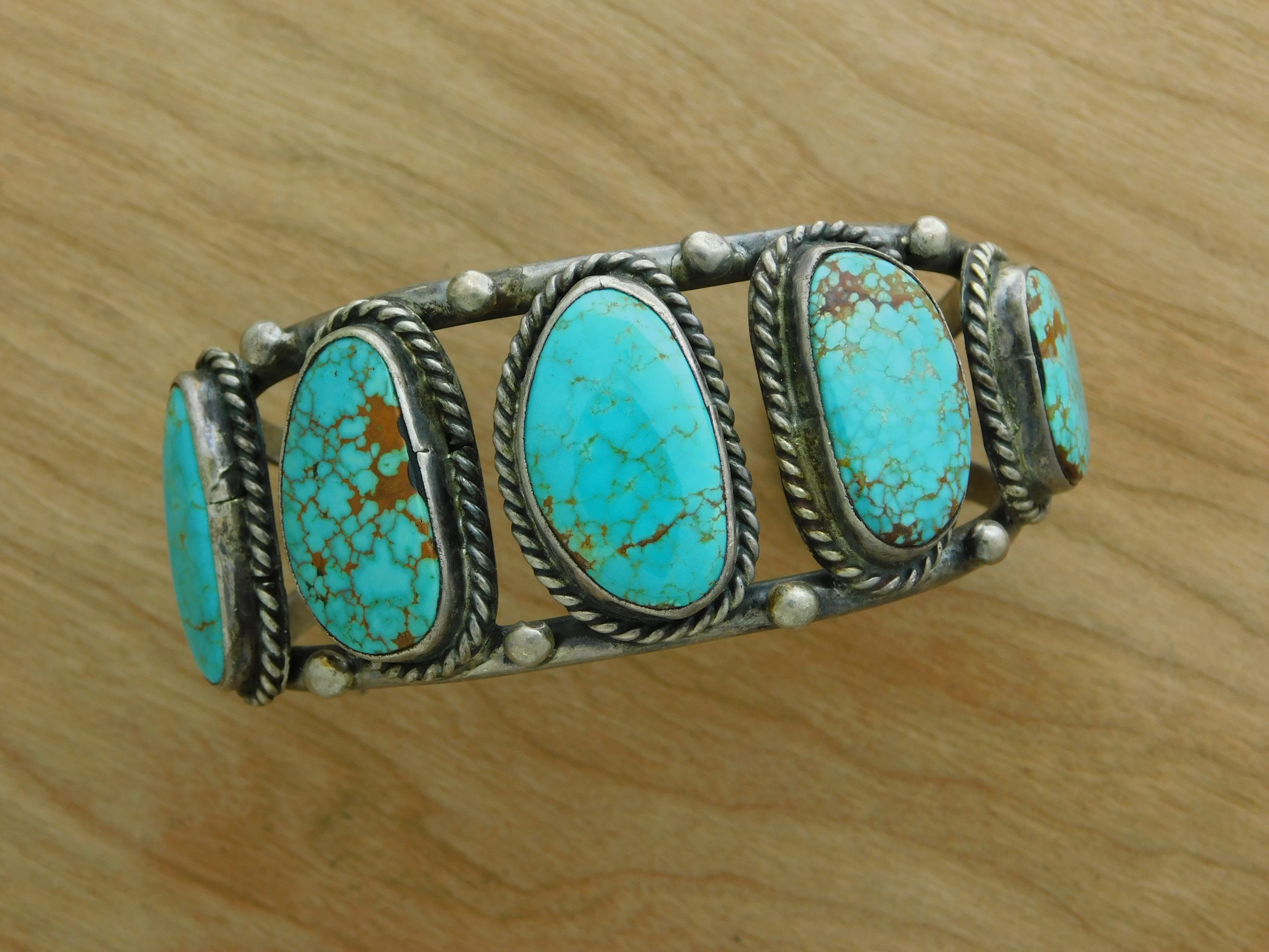 H.E. Yazzie #8 Turquoise Cuff