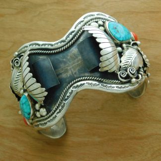 Morty Johnson Navajo Coral Cuff