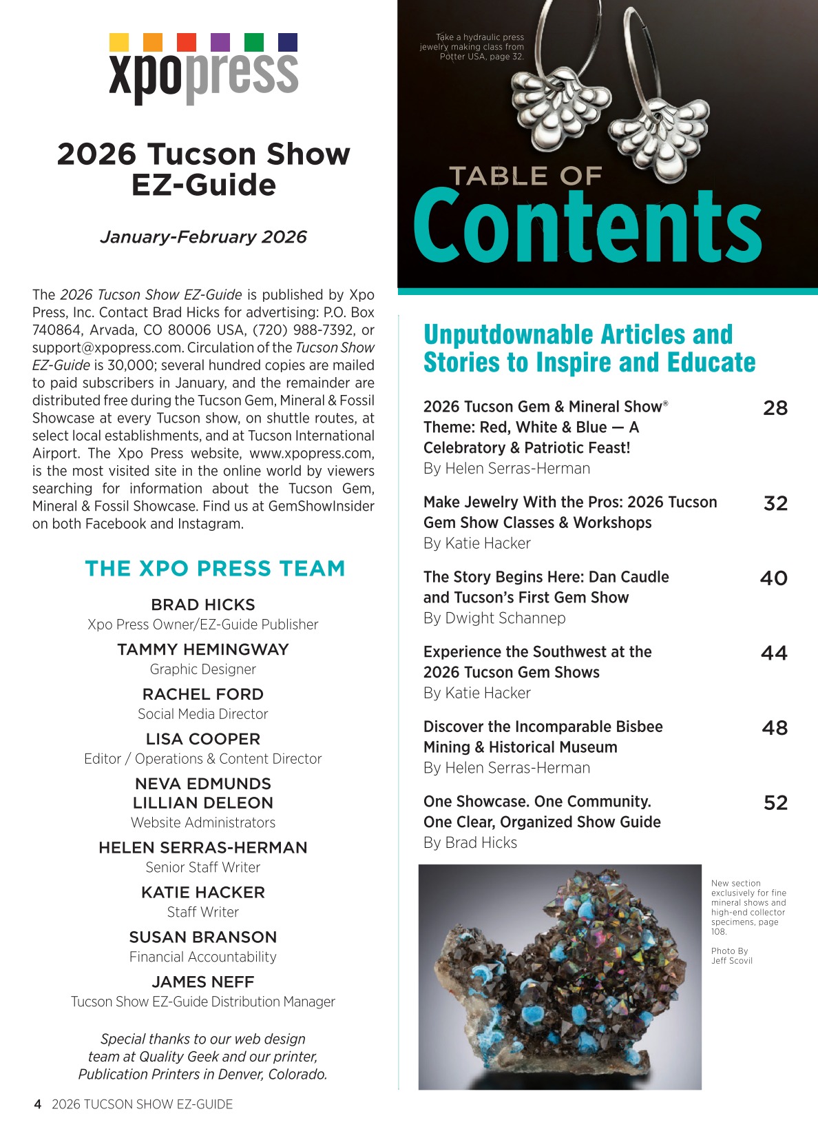 XPO Press Table of Contents