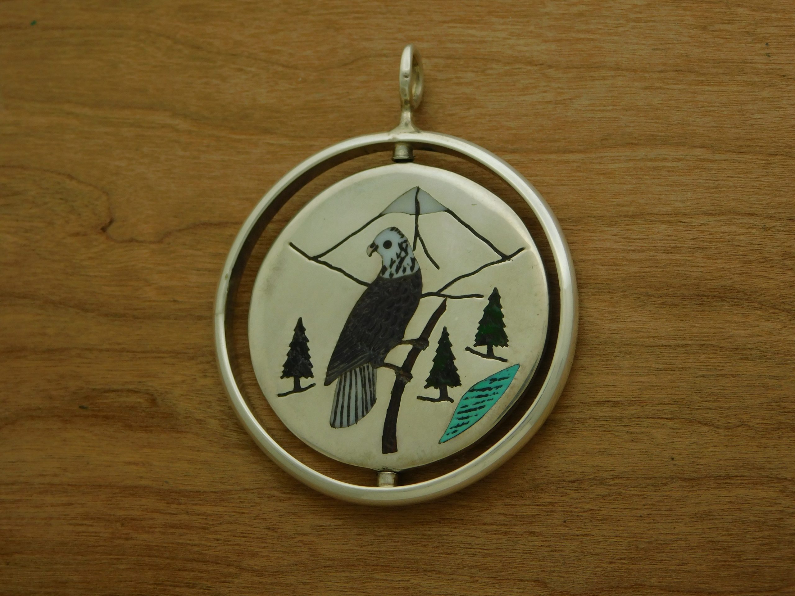 H. R. Coonsis Zuni Eagle Pendant