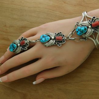 Navajo Slave Bracelet on Hand