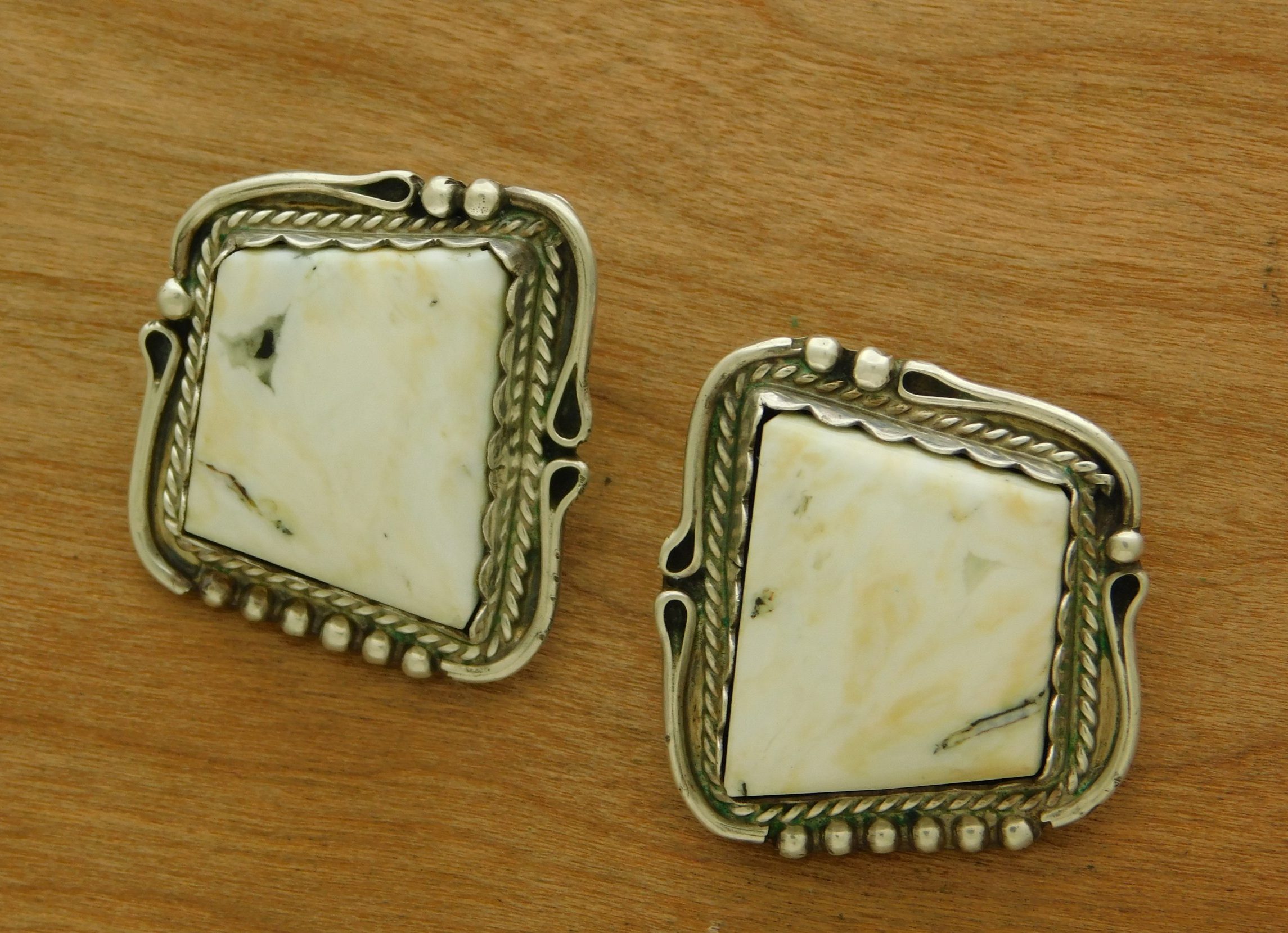 Justin Morris Navajo Clip Earrings