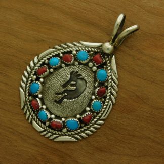 Andrew Johnson Navajo Kokopelli Sterling Silver Pendant