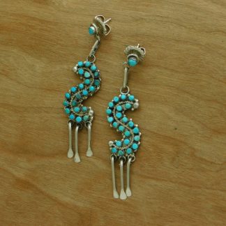 Susie Lowsayatee Zuni Birdseye Earrings